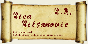 Miša Miljanović vizit kartica